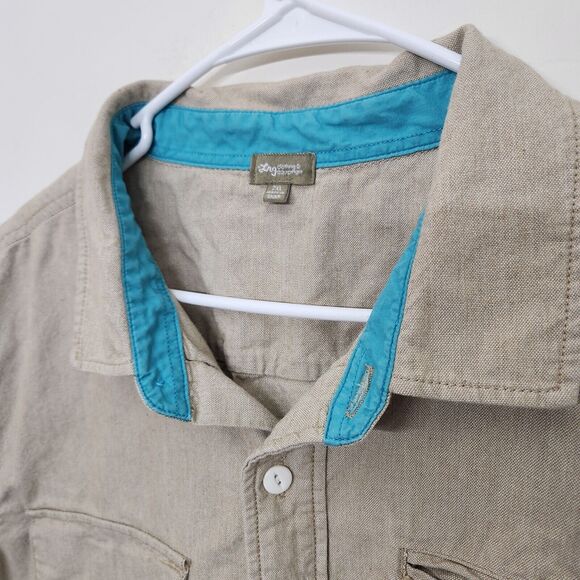 Lifted Research Group LRG Short Sleeve Button Down Pocket Shirt Men's 2XL 0890 - Picture 2 of 8